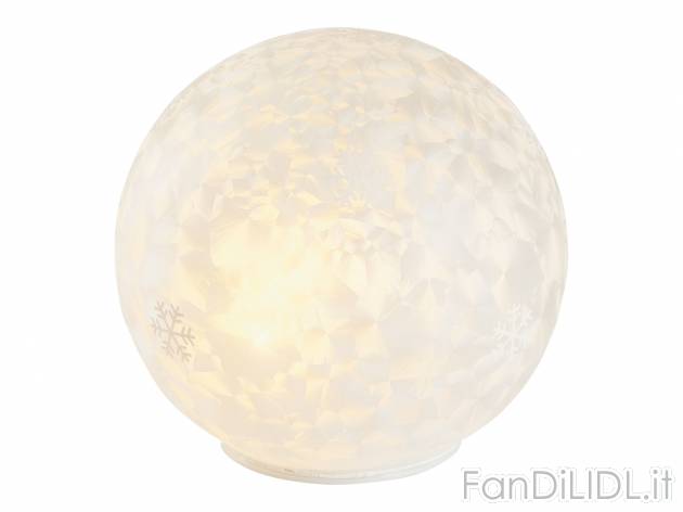 Lampada decorativa LED Livarno, prezzo 6.99 &#8364; 
- In vetro satinato
- Timer ...