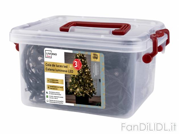 Catena luminosa 400 LED Livarno, prezzo 19.99 &#8364; 
- Per ambienti interni ...