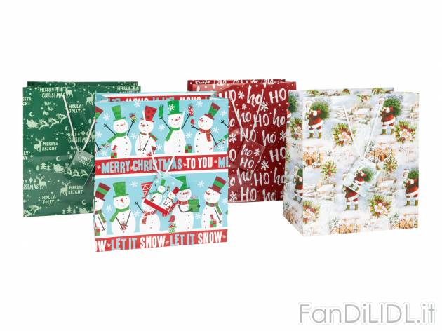 Set sacchetti regalo Crelando, prezzo 2.49 &#8364; 
4 o 6 pezzi 
- Con bigliettini ...