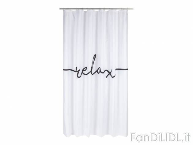 Tenda per doccia Livarno, prezzo 7.99 &#8364; 
180x200 cm 
- Con 12 occhielli ...