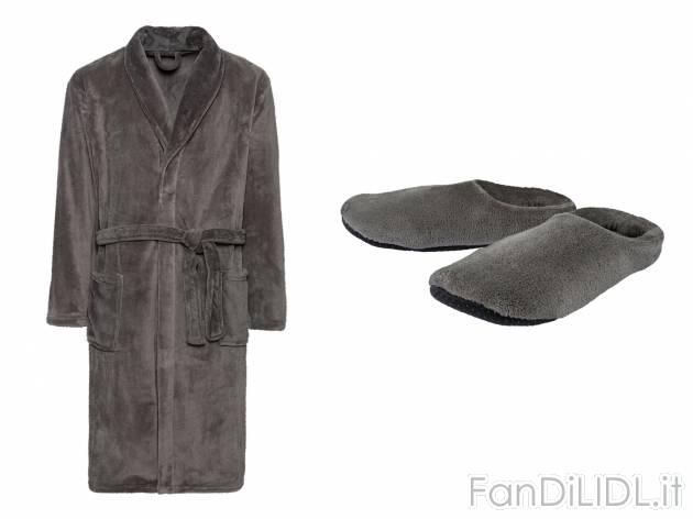 Set accappatoio con pantofole Livarno, prezzo 19.99 &#8364; 
Misure: S-XL 
- ...