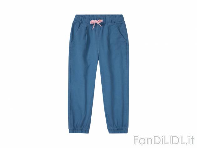 Joggers da bambina Lupilu-new, prezzo 8.99 € 
Misure: 2-8 anni 
- Puro cotone
Taglie ...