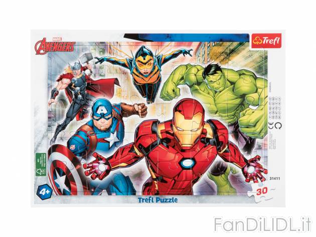 Puzzle per bambini Avengers, Paw Patrol, Frozen, Peppa Pig, Disney Princess, Winnie ...