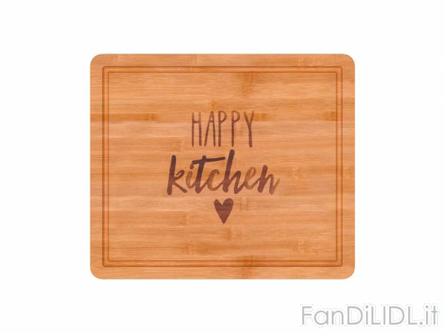 Tagliere da cucina in bambù Ernesto, prezzo 5.99 &#8364; 
- Con design decorativo, ...