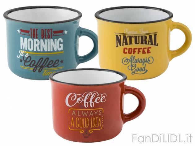 Set tazze Tognana_1, prezzo 6.99 &#8364; 
3 pezzi 
- 390 ml ciascuna
- Lavabili ...