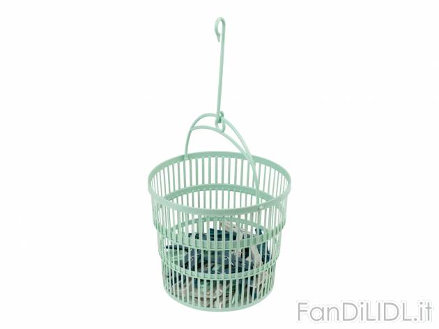 Set mollette per bucato, filo per stendere o cestino telescopico con mollette AquaPur, ...