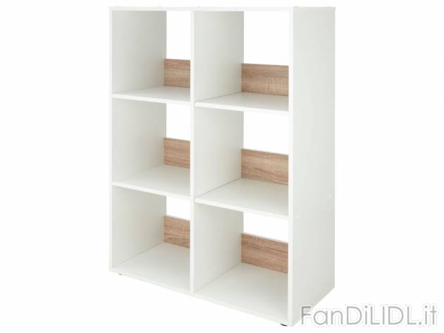 Scaffale con 6 ripiani Livarno, prezzo 49.00 € 
- Con pannelli girevoli in bianco ...