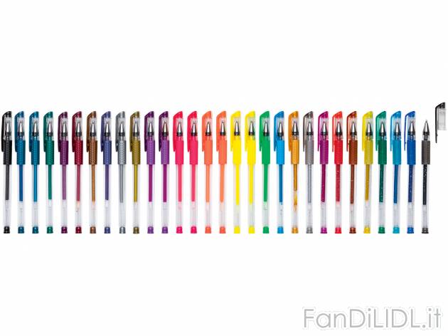 Penne gel United Office, prezzo 3.99 &#8364; 
30 pezzi 
- 10 brillantinate
- ...