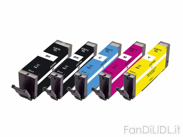 Cartucce Multipack per stampanti Canon, Epson, HP Peach, prezzo 6.99 € 
5 pezzi ...