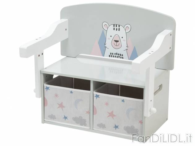 Cassapanca per bambini 2 in 1 Livarno, prezzo 44.00 &#8364; 
- Lo schienale ...