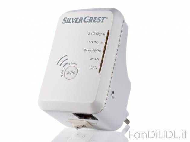 Ripetitore WIFI Dualband Silvercrest, prezzo 29,99 &#8364; per Alla confezione ...
