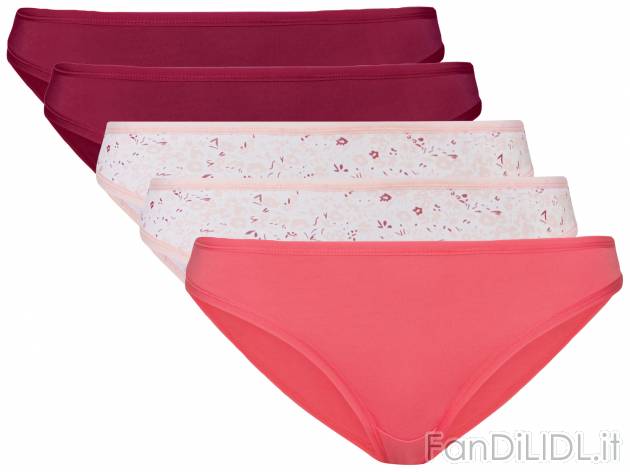 Minislip da donna Prezzo-lidl, prezzo 7.99 &#8364; 
5 pezzi - Misure: S-L
Taglie ...
