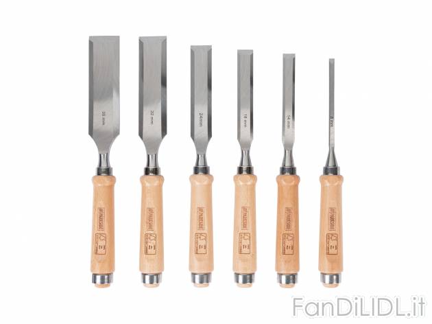 Set scalpelli Parkside, prezzo 24.99 &#8364; 
6 pezzi 
- Per una lavorazione ...
