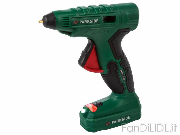 Pistola per colla a caldo ricaricabile Parkside, prezzo 14.99 € 
- 30 minuti ...