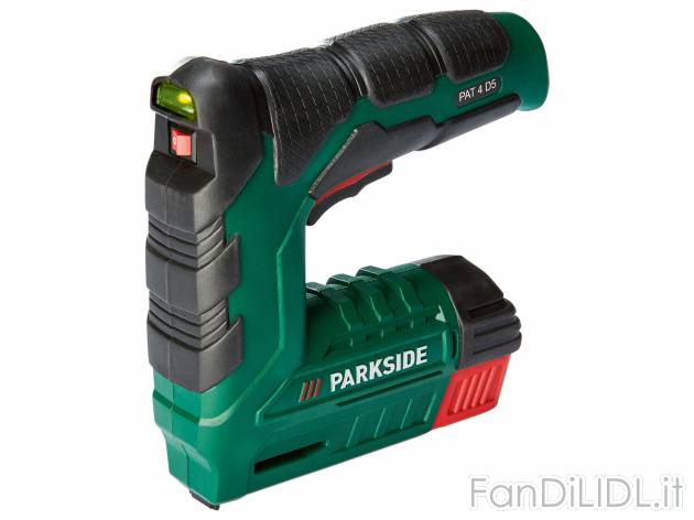 Pistola sparapunti ricaricabile Parkside, prezzo 19.99 € 
- Per graffe da 4–12 ...