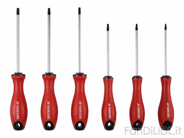 Set cacciaviti Parkside, prezzo 7.99 &#8364; 
6 pezzi 
- Con punte magnetiche
Caratteristiche

- ...