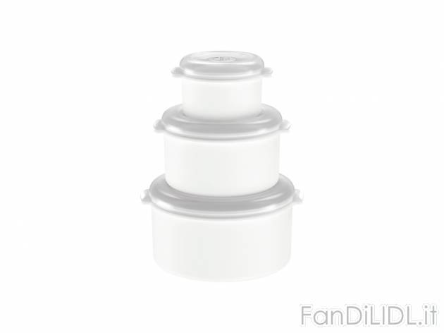 Set contenitori per microonde Ernesto, prezzo 7.99 &#8364; 
3 pezzi 
- Con valvola ...
