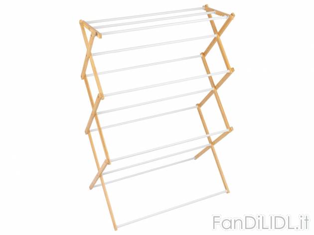 Stendibiancheria in bambù AquaPur, prezzo 29.99 € 
- Richiudibile e salvaspazio
A ...