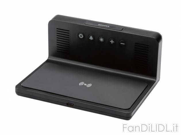 Sveglia digitale con stazione di ricarica QI Auriol, prezzo 29.99 € 
- Con funzione ...