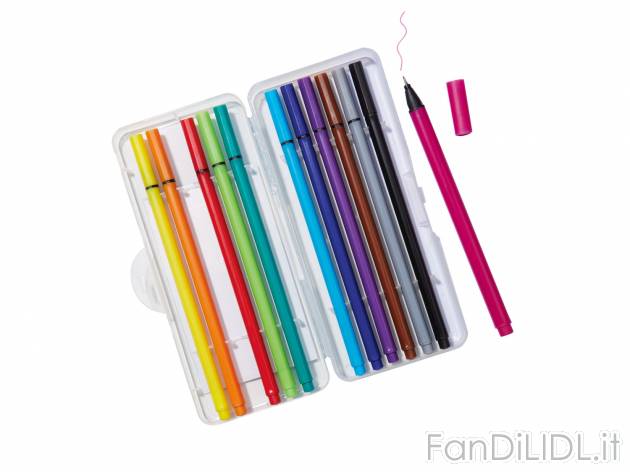 Pennarelli a punta fine , prezzo 1.99 &#8364;  
-  12 pezzi