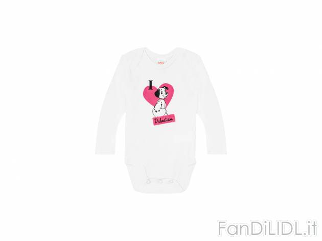 Body a manica lunga da neonata Winnie the Pooh, Bambi, La carica dei 101 Disney, ...