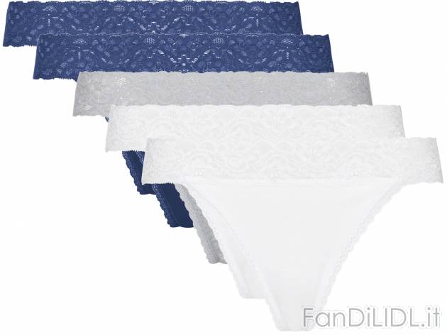 Perizoma da donna con pizzo Esmara, prezzo 8.99 &#8364; 
5 pezzi - Misure: S-L
Taglie ...