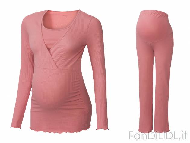 Pigiama premaman Esmara, prezzo 19.99 &#8364; 
Misure: S-XL 
- Maglia con scollo ...
