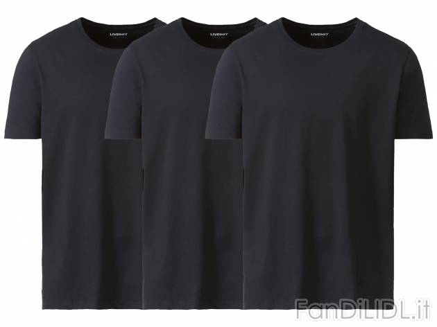 T-shirt da uomo Livergy, prezzo 9.99 &#8364; 
3 pezzi - Misure: S-XXL 
- Puro ...