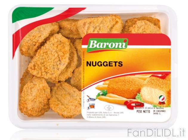 Nuggets di tacchino , prezzo 2,19 &#8364; per 430 g, € 5,09/kg EUR. 
- Piccoli ...