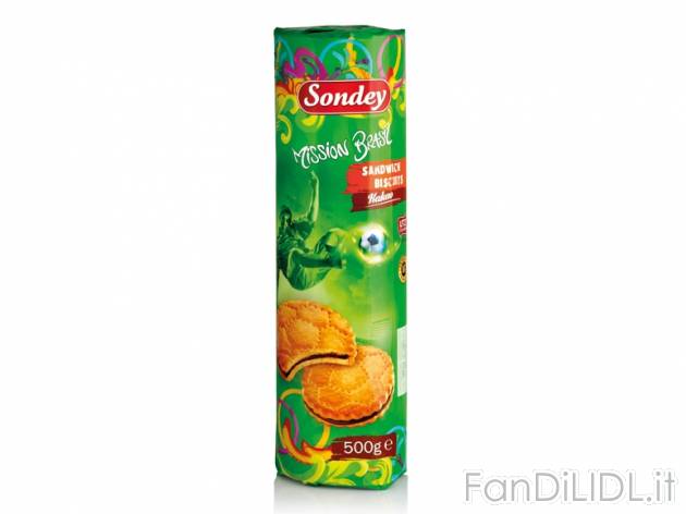 Biscotti al cacao , prezzo 0,89 &#8364; per 500 g, € 1,78/kg EUR. 
- Con ...