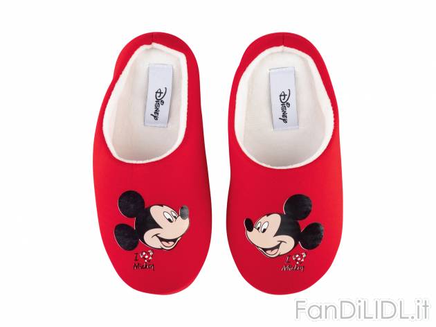 Pantofole da bambina Mickey Mouse, Paw Patrol, La Sirenetta , prezzo 4.99 € 
Misure: ...