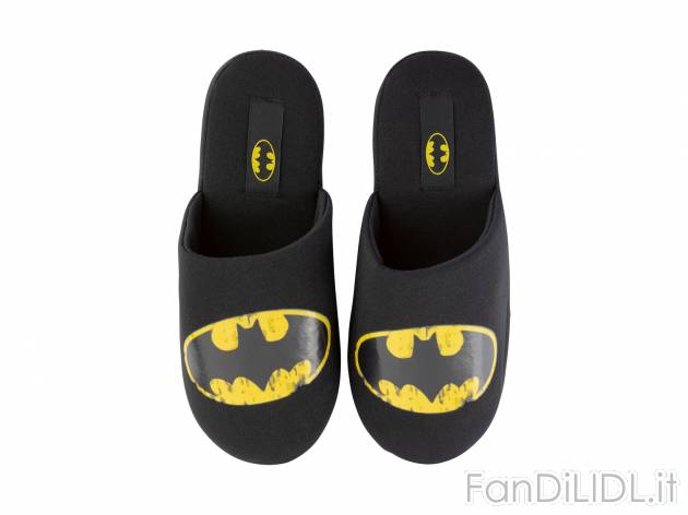 Pantofole da uomo Batman, Star Wars, Nasa Prezzo-lidl, prezzo 5.99 € 
Misure: ...