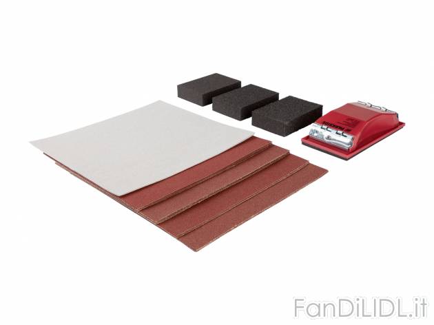 Set per levigatura manuale Parkside, prezzo 5.99 &#8364; 
24 pezzi 
In dotazione
- ...
