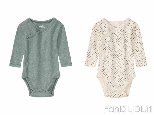 Body a manica lunga da neonato Lupilu-new, prezzo 7.99 &#8364; 
2 pezzi - Misure: ...