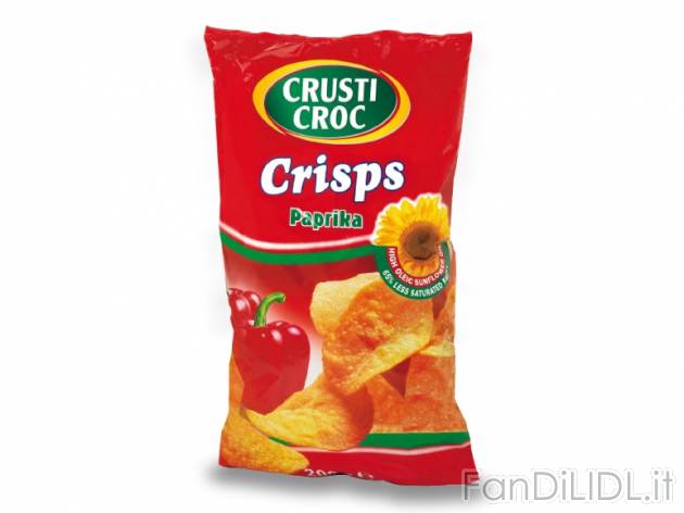 Patatine gusto Paprika , prezzo 1,09 &#8364; per 200-g-confezione, € 5,45 ...