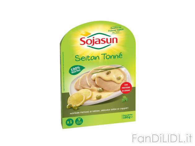 Seitan Tonné , prezzo 2.65 &#8364; per 180 g confezione 
- Morbide fette con ...