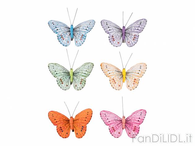Clip decorative Livarno, prezzo 3.99 &#8364; 
6 pezzi 
- Mollettine in metallo
Caratteristiche
 ...