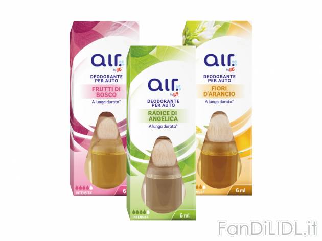 Deodorante per auto , prezzo 1.19 € 
- In tre diverse profumazioni
- Durata ...