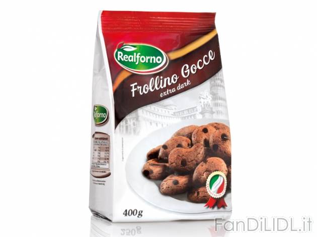Biscotti extra dark , prezzo 1,11 &#8364; per 400 g, € 2,78/kg EUR. 
- Con ...