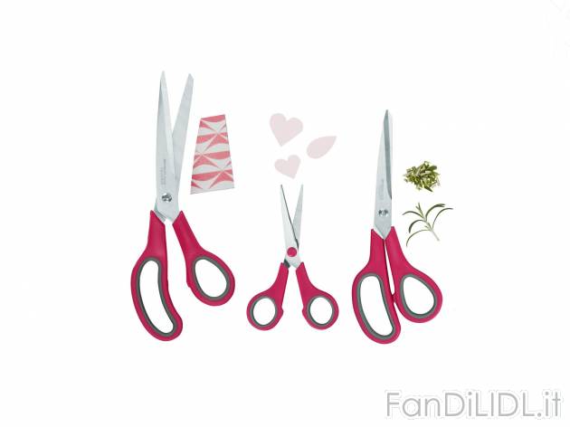 Set forbici , prezzo 3.99 &#8364;  
-  Lame in acciaio inossidabile
-  3 pezzi