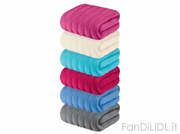Asciugamano Livarno, prezzo 7.99 € 
2 pezzi - Misure: 50 x 100 cm 
- Puro cotone
Caratteristiche

- ...