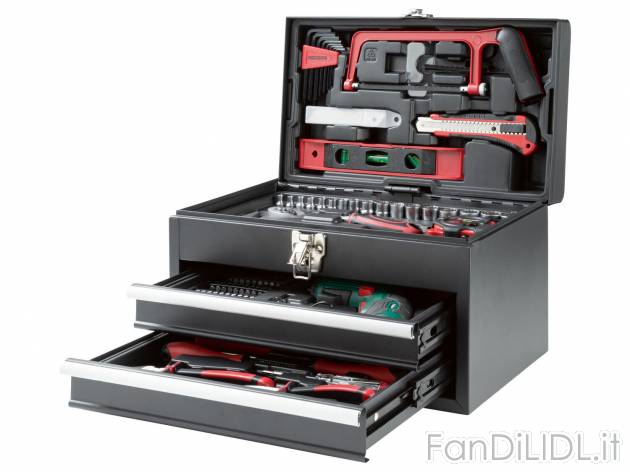 Cassetta degli attrezzi con avvitatore ricaricabile Parkside, prezzo 99.00 &#8364; ...