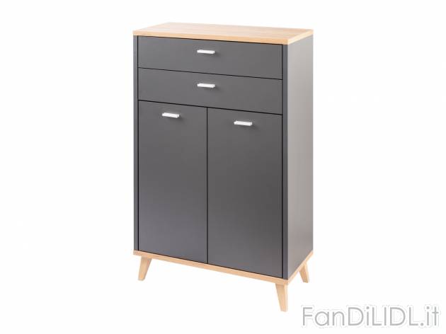 Mobiletto da bagno con 2 ante e 2 cassetti Livarno, prezzo 49.00 € 
- Ripiano ...