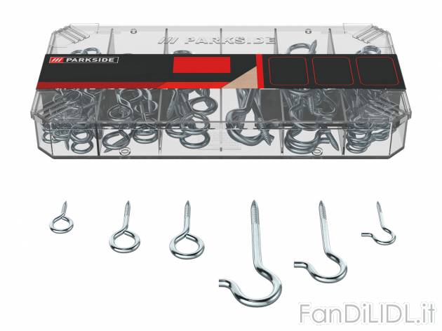Set minuteria Parkside, prezzo 2.99 &#8364; 
A scelta tra:
- Rivetti: 320 pezzi
- ...