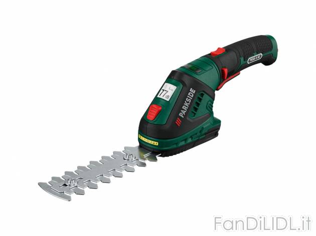 Cesoia ricaricabile per erba e cespugli Parkside, prezzo 17.99 &#8364; 
- Lama ...