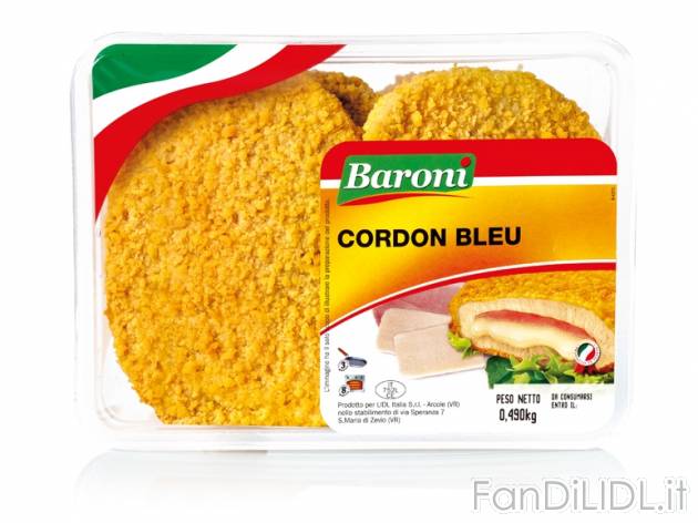 Cordon bleu di tacchino , prezzo 2,19 &#8364; per 490 g, € 4,47/kg EUR. 
- ...