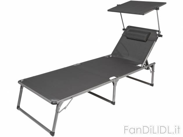 Lettino sdraio da giardino Prezzo-lidl, prezzo 69.00 &#8364; 
- Dimensioni aperto ...