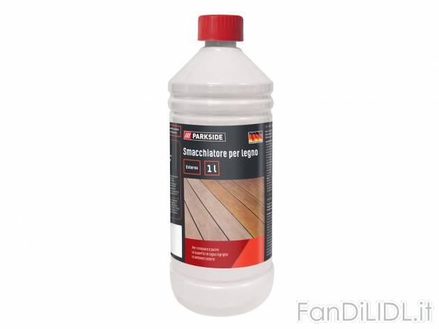 Smacchiatore per legno Parkside, prezzo 3.99 &#8364; 
1 L 
- Per ambienti esterni
- ...