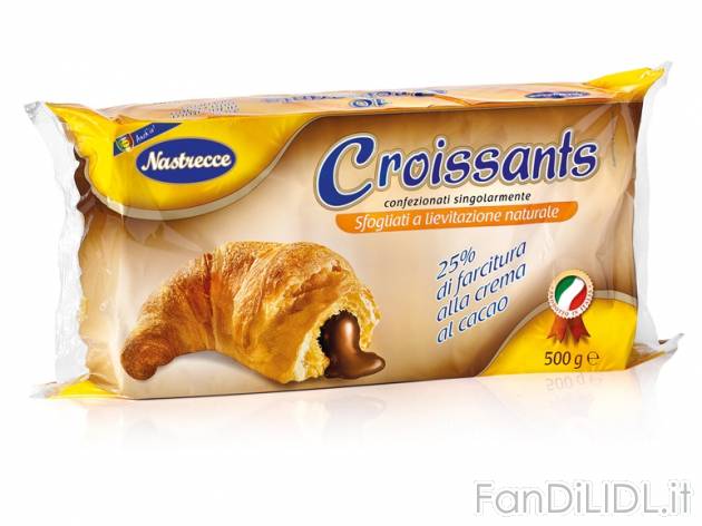 Croissant al cacao , prezzo 1,19 &#8364; per 500 g, € 2,38/kg EUR. 
- Con ...