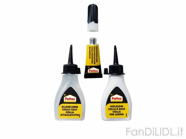 Adesivo a contatto 125 g/ Adesivo a contatto trasparente 125 g/ Set colle, 3 pezzi ...